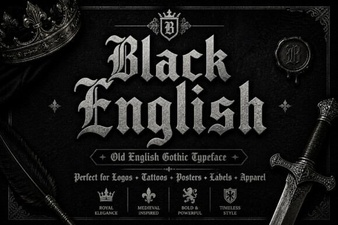Modern Black English Fonts for Design Projects