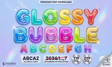 Create Your Designs with Glossy Bubble Fonts