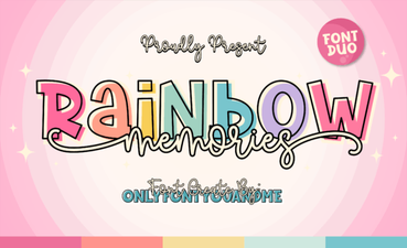 Rainbow Memories: Creating with Playful Retro Fonts