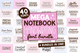 Your Handwriting Toolkit: Mega Notebook Font Bundle
